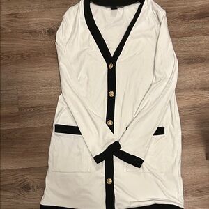SHEIN Black and White Cardigan